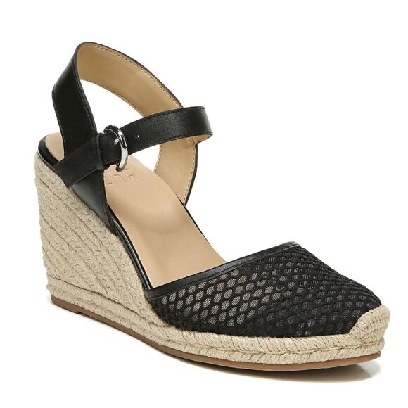 NATURALIZER Phebe 3 Womens Leather Ankle Strap Wedge Sandals - Picture 1 of 8